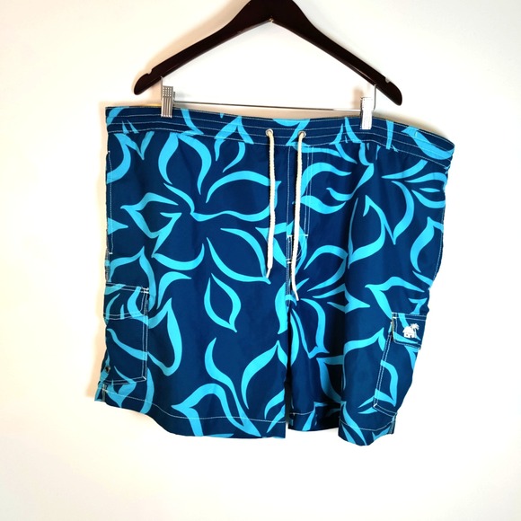Caribbean Joe Swim Trunks Men XL Aloha Hawaiian Floral‎ Board Surf Beach Coastal - Picture 1 of 10